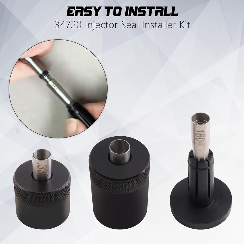Fumrtcy 34720 Professional Injector Seal Installer Kit 8Pc for Ford, GM, Subaru Engine Precision Fuel Injector Seal Tool Kit Fits Hitachi, Bosch, Continental, Delphi - Image 5